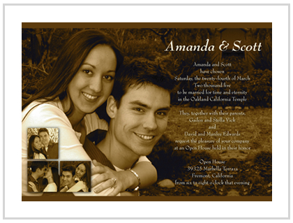 Wedding Invitation Postcard utah wedding invitation design