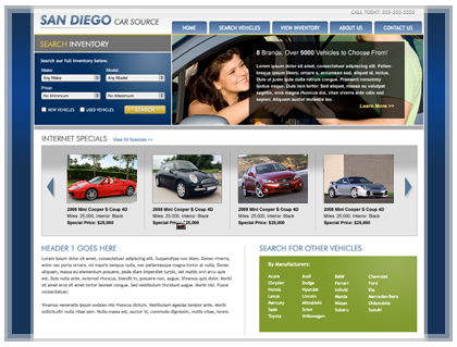 auto dealership website design