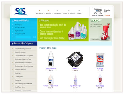 ecommerce website cleaning supplies