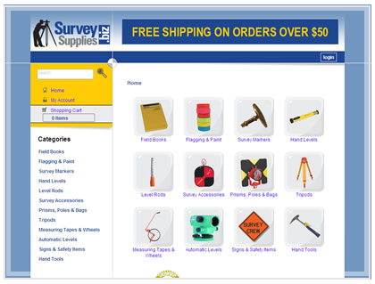 ecommerce website survey supplies