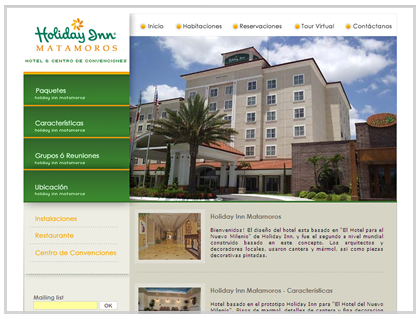 hotel and lodging web design