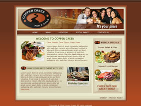 restaurant web design