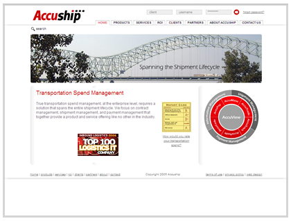 logistics web design