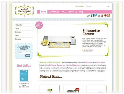 Scrapbook Ecommerce Design