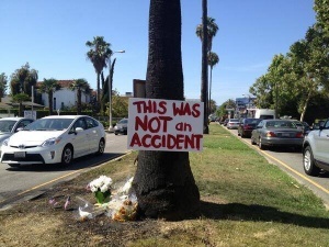 Sign at Site of Michael Hastings Crash