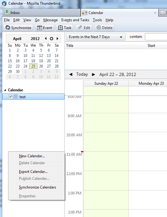 thunderbird outlook calendar